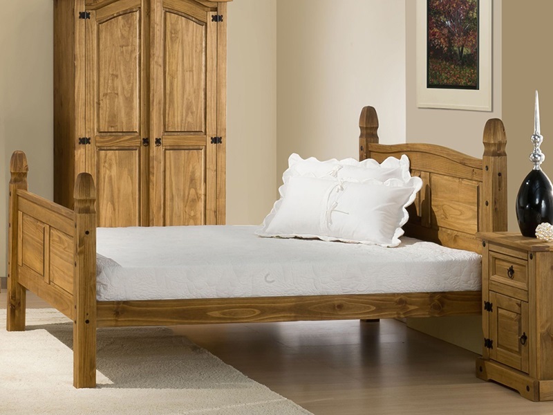 Birlea Corona Pine High Foot End Wooden Bed - image 2